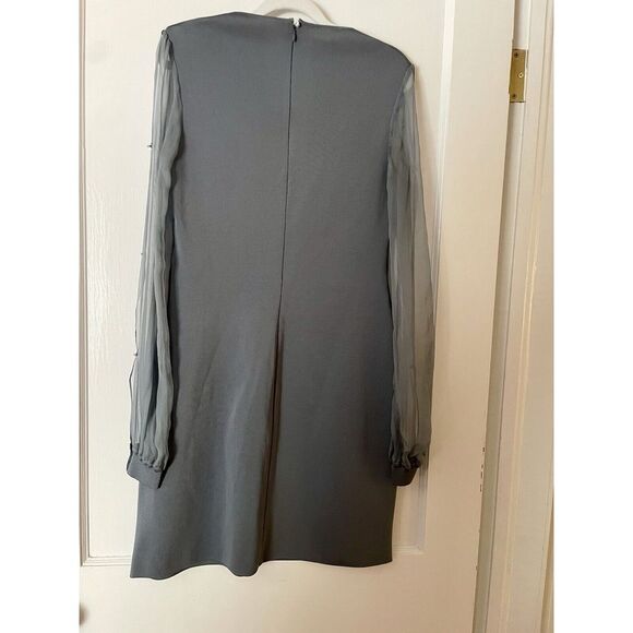 Azzaro‎ Paris Small Knee Length Mother Of The Bride Event Party Dress Sheer Arms - Picture 4 of 6